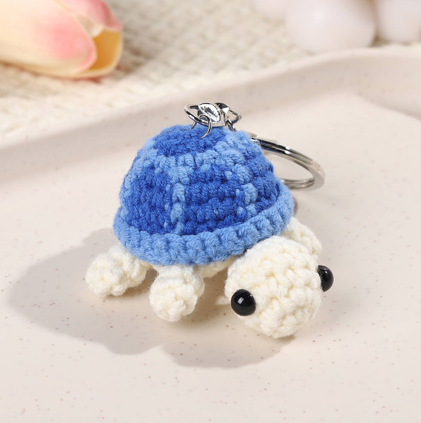 Handmade Mini Turtle Crochet, Front Crochet Animal Cute Stuff Interesting Knitted Wool Handmade Knitted Ornaments Crochet Gift for Women Coworkers Friends Family