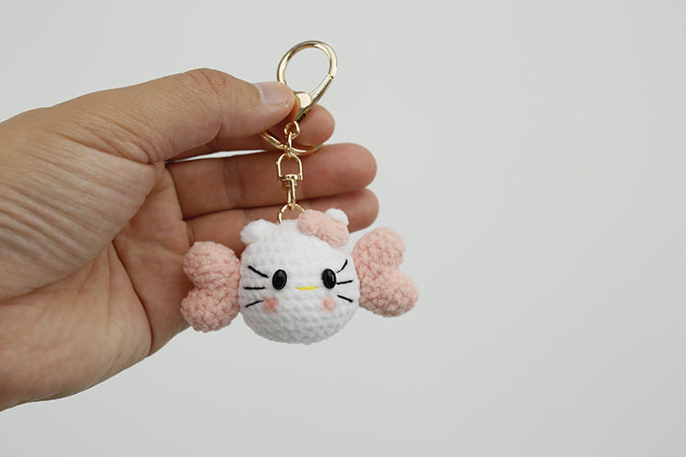 Classic cartoon hand-woven small pendant, cute Pacha dog keychain