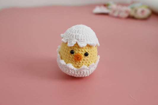 Hand-woven chick doll, finished product of Meng Xiaoya woolen crochet ornament