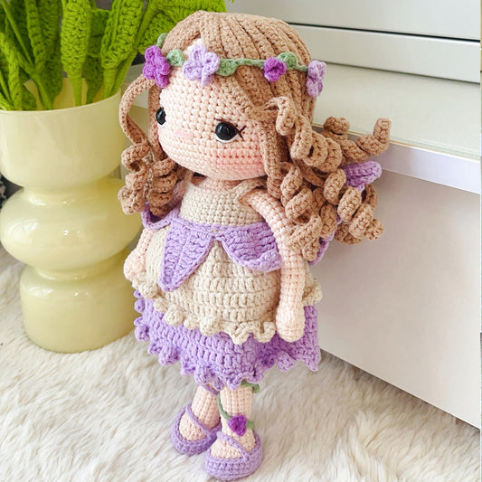 Handmade Crochet Doll, Fairy doll, gift for kids, Knit toy, Birthday gift for kids, Gift for daughter, niece gift, Baby plush, Baby doll