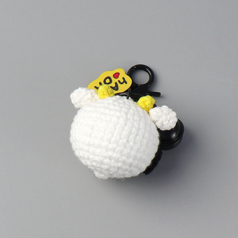 crochet keychain cute cow crochet stuffed animal, school bag keychain pendant