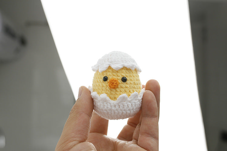 Hand-woven chick doll, finished product of Meng Xiaoya woolen crochet ornament