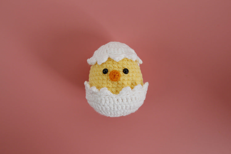 Hand-woven chick doll, finished product of Meng Xiaoya woolen crochet ornament