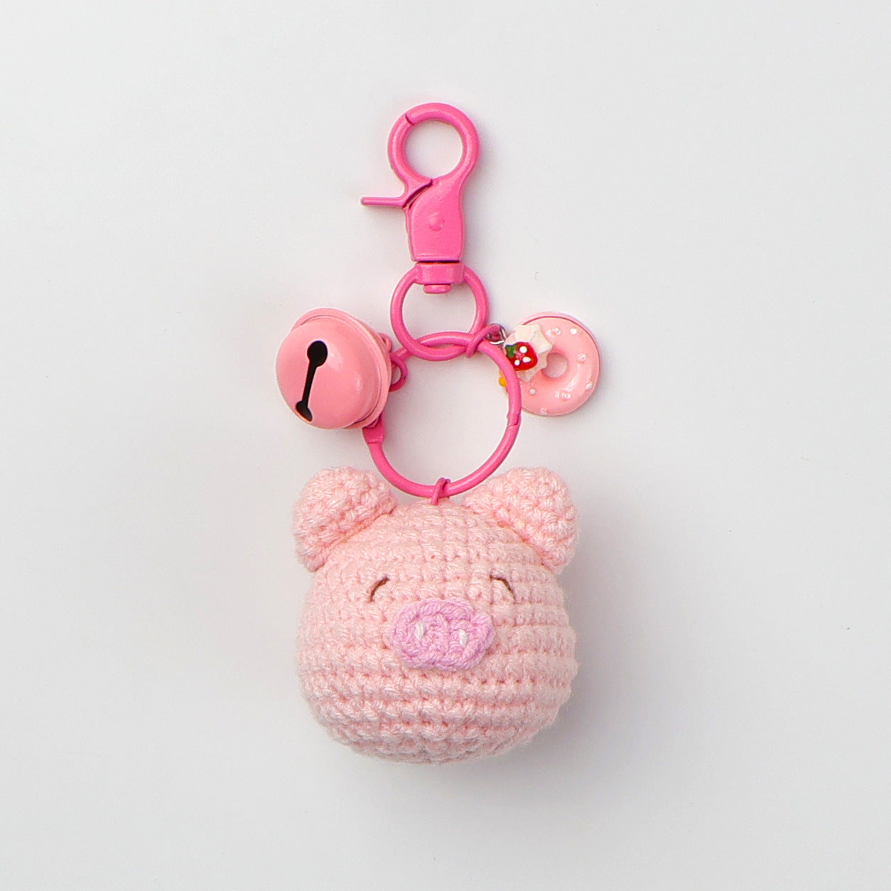 Knitted cute pig pendant keychain exquisite doll bag ornament