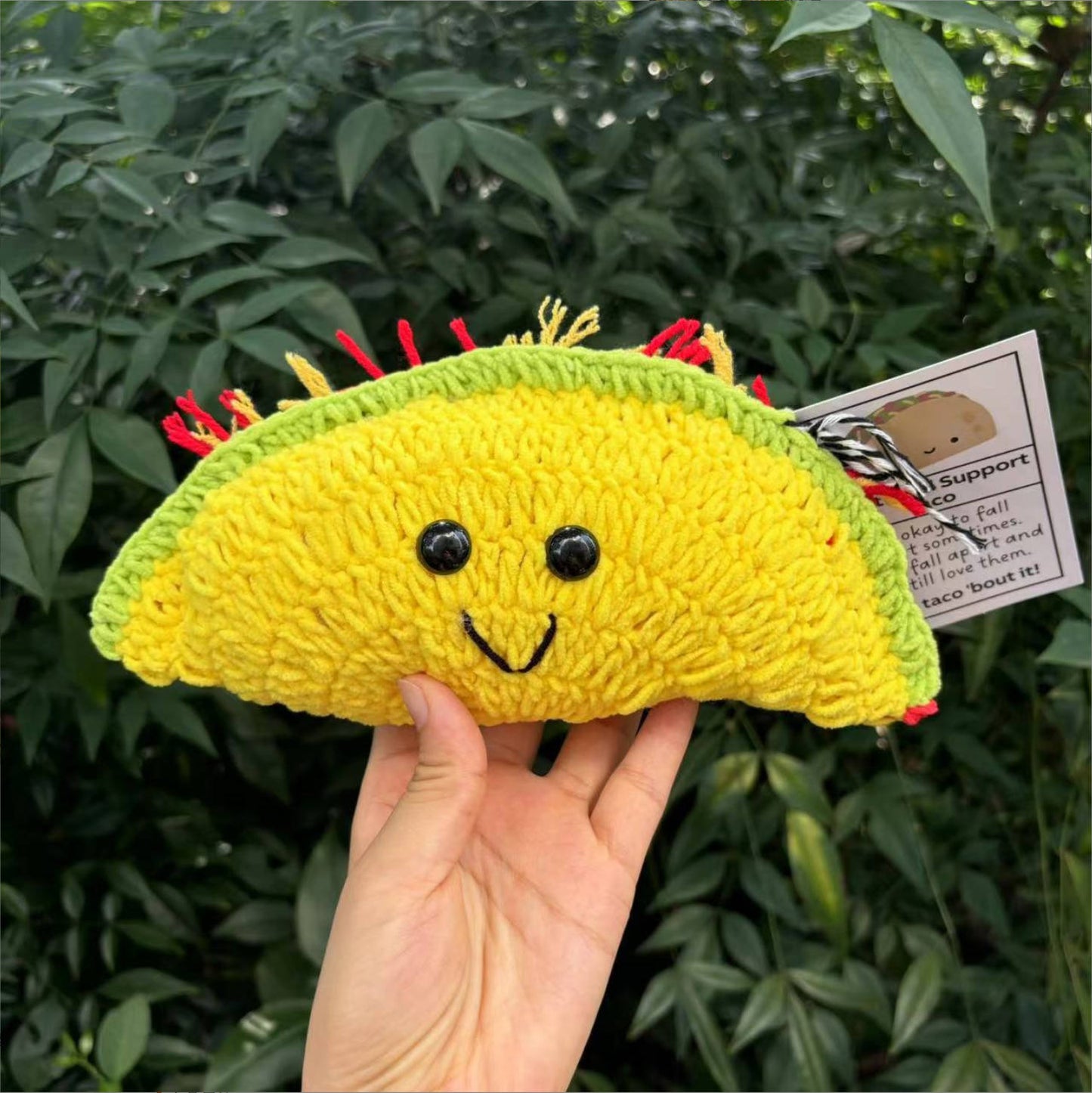 Emotional Support Taco, Cute Knitted Doll Taco