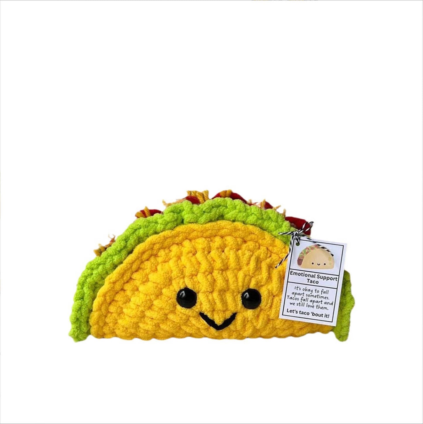 Emotional Support Taco, Cute Knitted Doll Taco